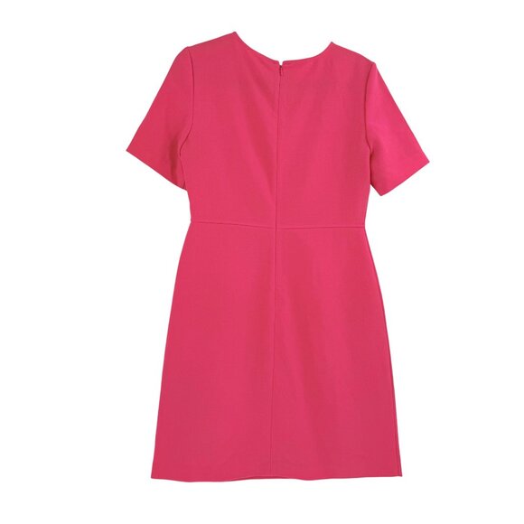 Eliza J Pink Short-Sleeve Sheath Dress Size 8 Polyester/Spandex Back Zipper - Picture 2 of 6